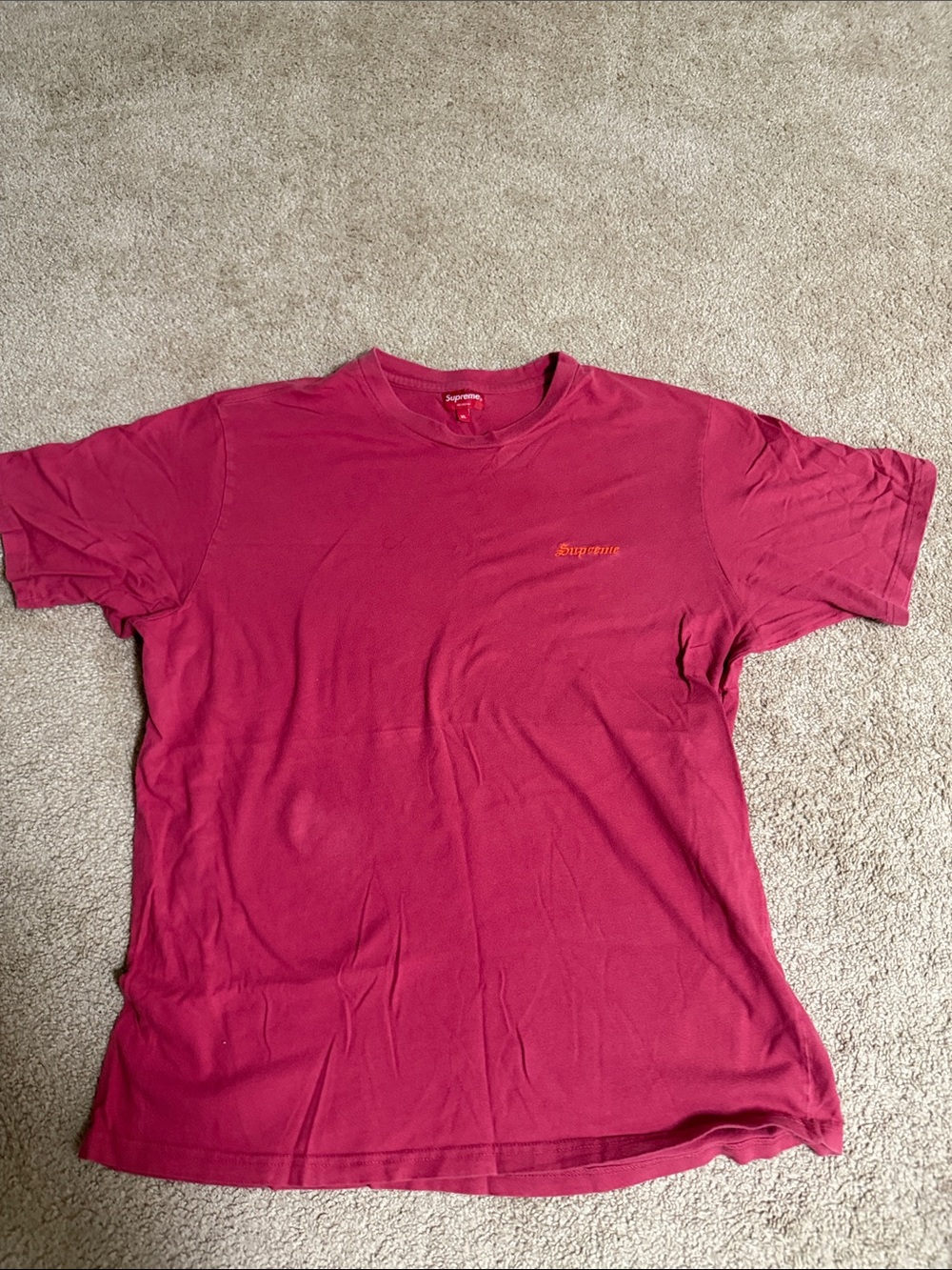 Supreme Short-Sleeve Crewneck T-Shirt - Magenta